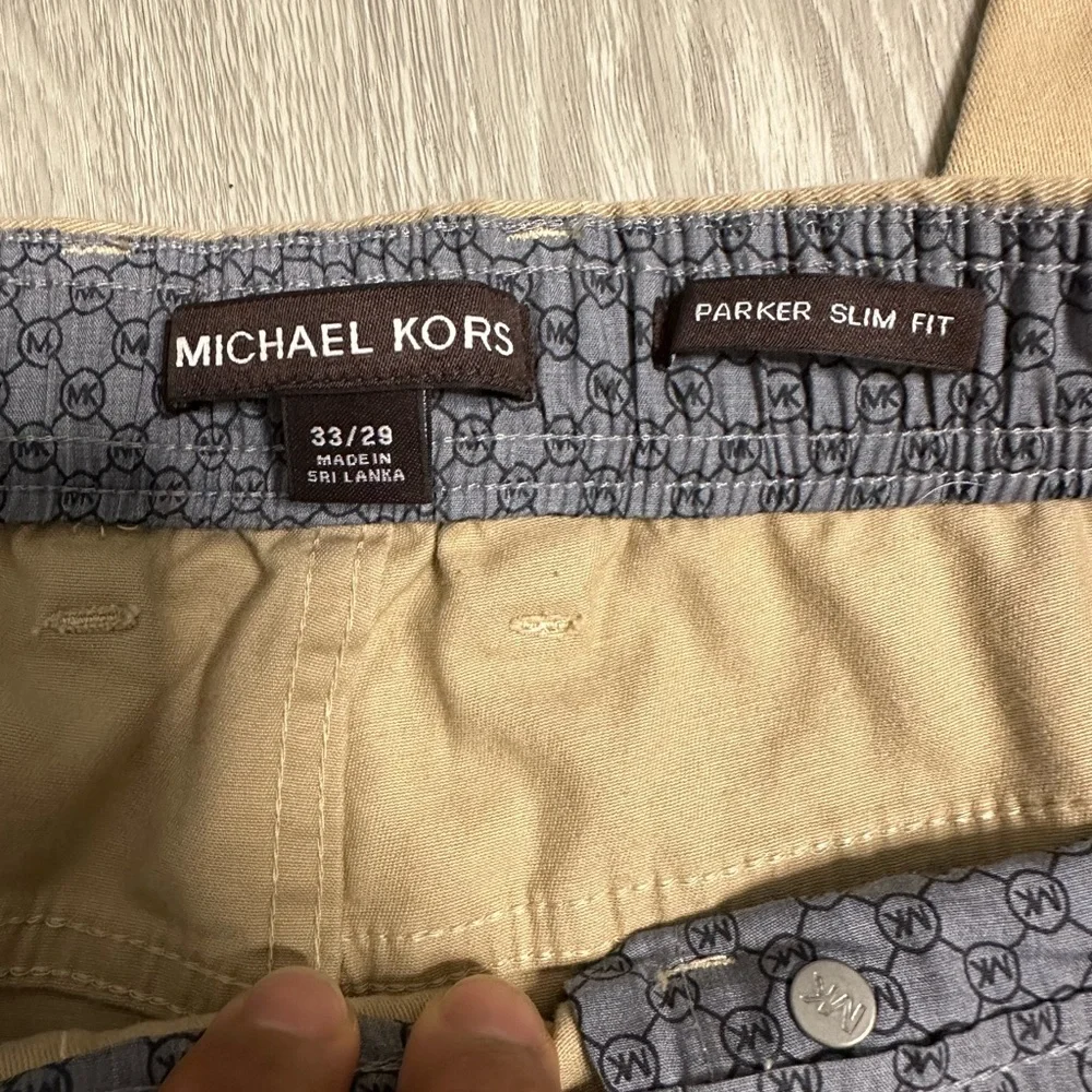 Michael Kors Khaki Straight-Leg Chinos